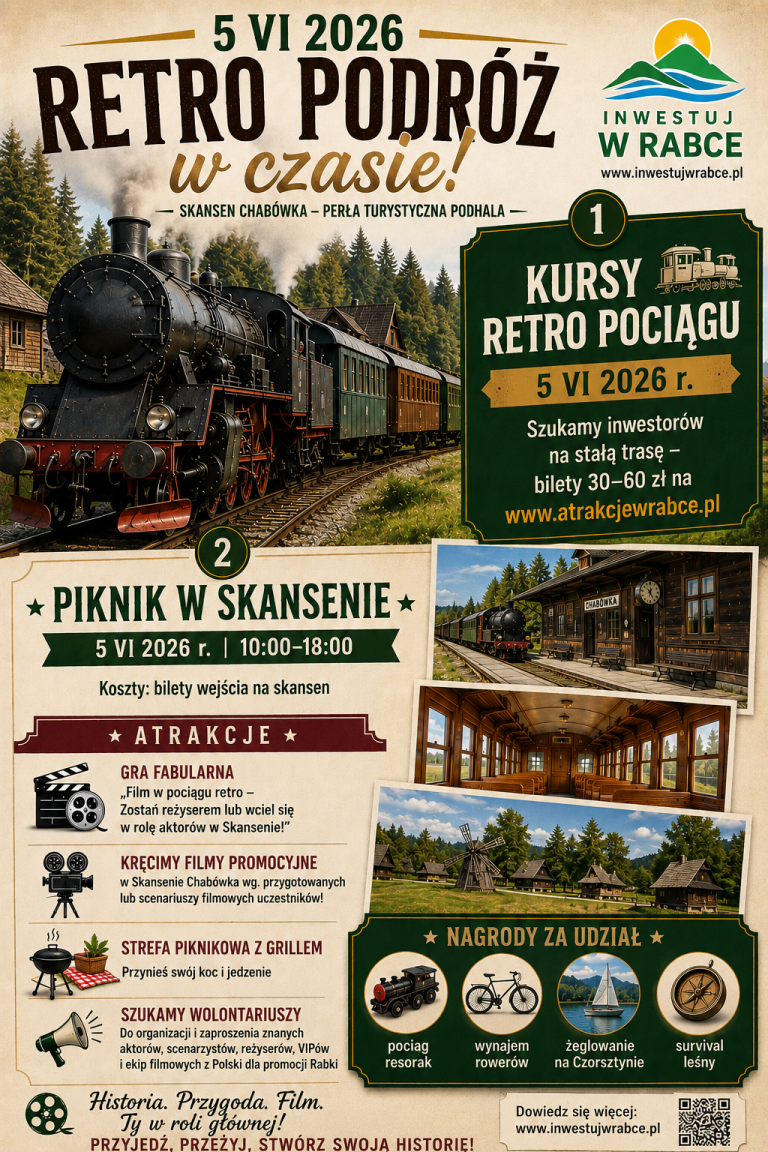 Rabka Zdrój - Piknik w skansenie Chabówka i kursy retro pociągu do Zarytego.png